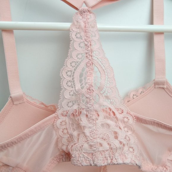 Auden Pink Lace Plunge PushUp Underwire Bra Target - Picture 8 of 16
